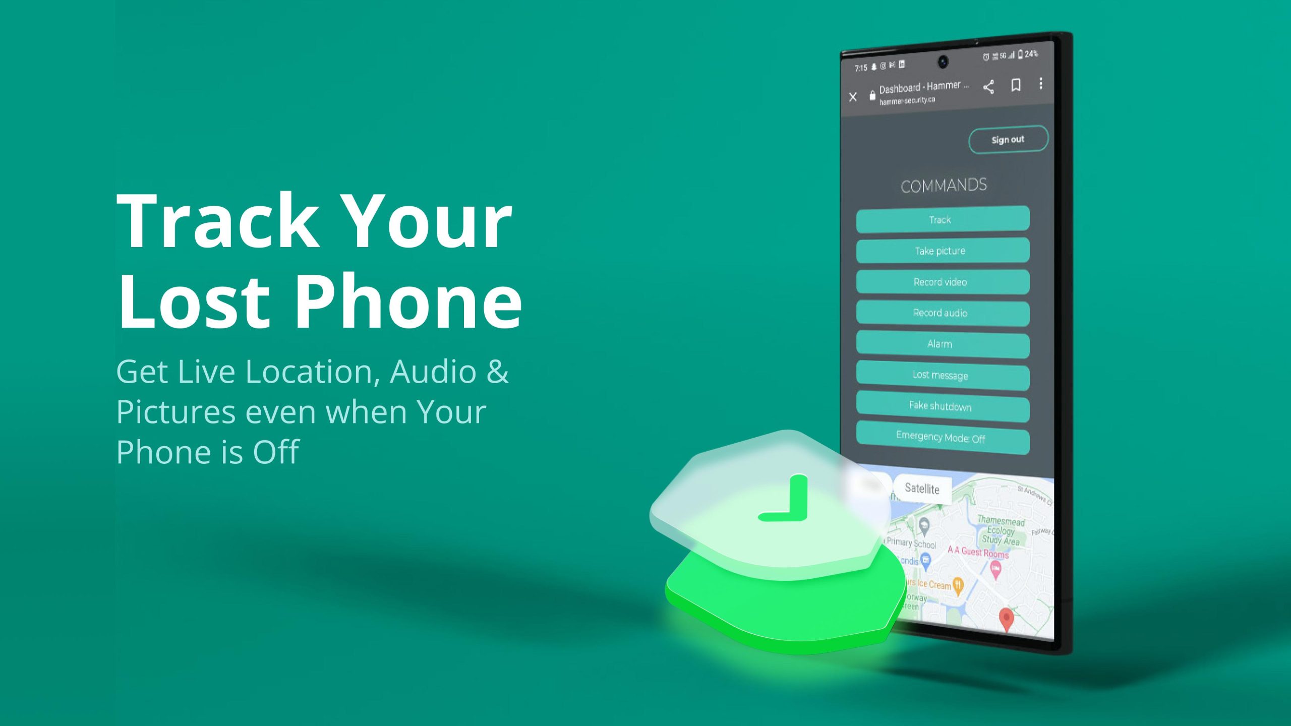 Hammer Security Premium MOD APK 25.6.26 Best Anti-theft Phone Tracker Track it EVEN if it is off App