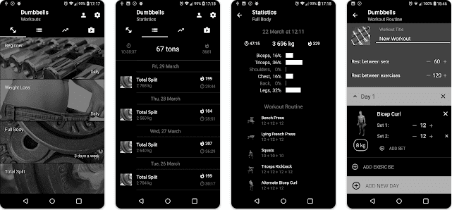 Dumbbell Home Workout Premium MOD App