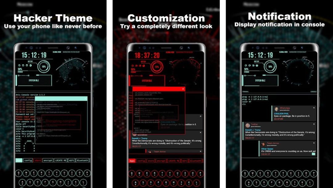 Hacker Theme and 3D Launcher Mod Apk