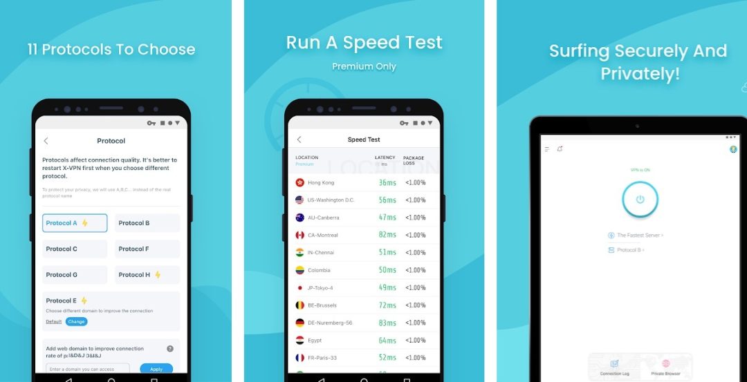 X-vpn private browser vpn apps